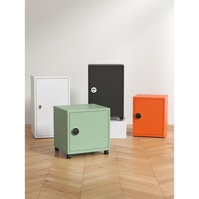 小型密码柜带锁储物柜办公保密柜家用保险柜指纹收纳箱桌下保管箱