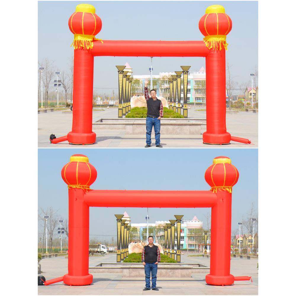定制开业庆典活动充气拱门婚庆店庆装饰气球广告店庆立柱彩虹门