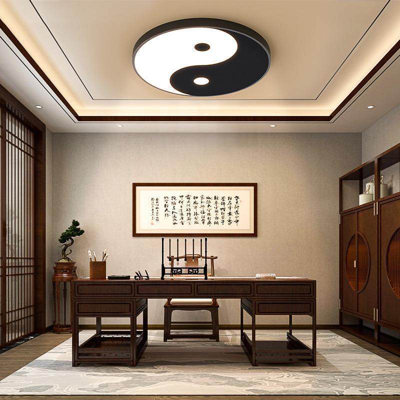 太极武馆八卦会议室灯具太极图灯道家阴阳客厅禅意中式风水吸顶灯