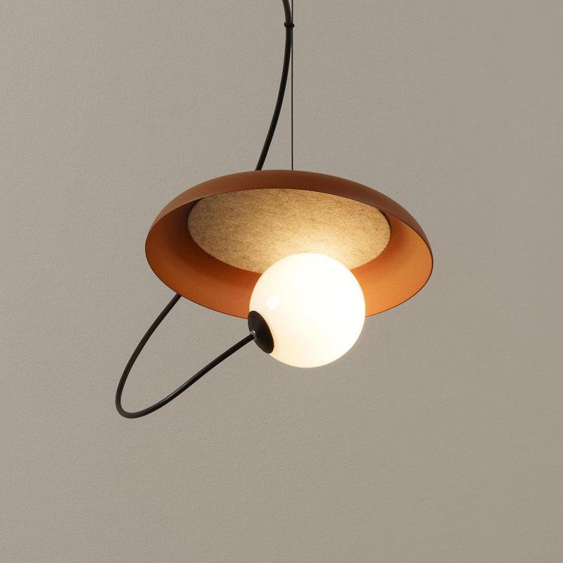 北欧现代极简侘寂风卧室床头餐厅吧台岛台茶室包豪斯个性磁吸吊灯