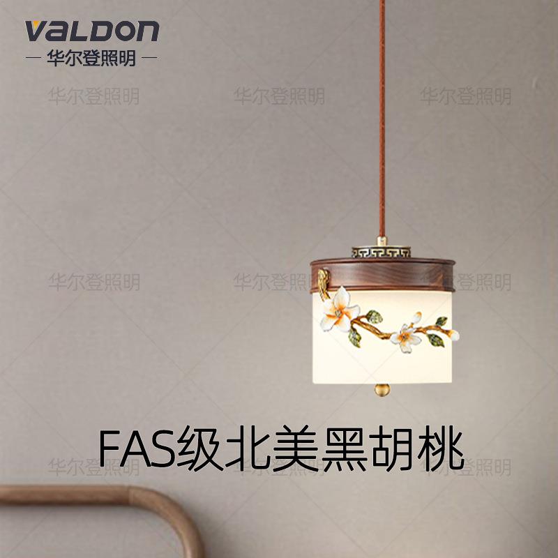 床头灯吧台吊灯新中式实木卧室小吊灯创意个性餐厅灯电视背景墙灯