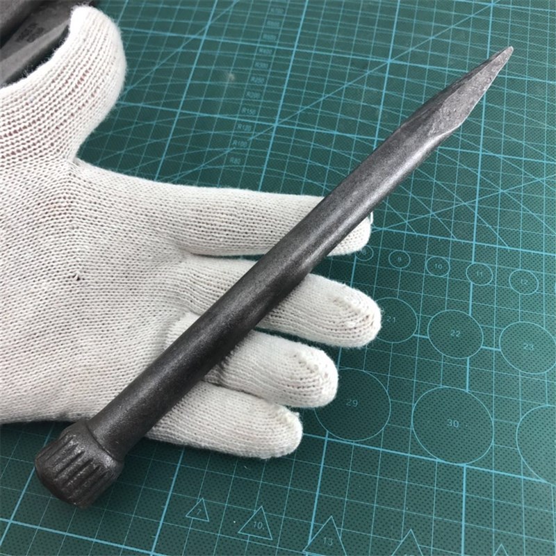 錾子高碳钢钎子锻打凿子工具超硬石头钢凿手工石工凿样冲子劈石器