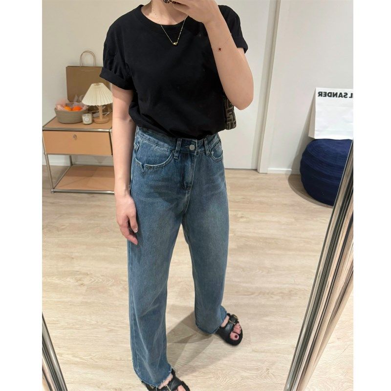 大码女装设计感直筒牛仔裤秋季胖妹妹mm梨形身材宽松显瘦阔腿长裤,女装/女士精品,大码裤装,淘宝优惠券,粉丝福利购,淘宝优惠卷