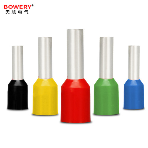 紫铜E0508/6/10欧式针形接线端子管型管形预绝缘端子0.5冷压端头