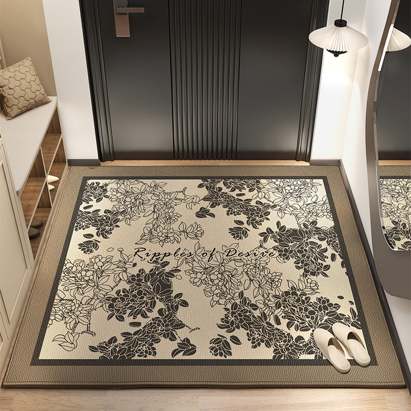 入户门地垫法式高端复古进门脚垫高级感轻奢玄关客厅除尘门垫地毯