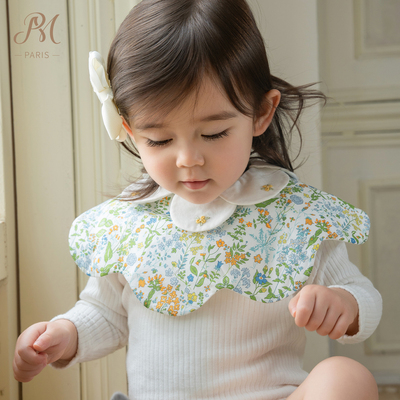 小雏菊PM利伯缇花瓣领绿色口水巾