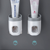 全自动挤牙膏器壁挂式 免打孔牙膏牙刷置物架家用卫生间挤牙膏神器