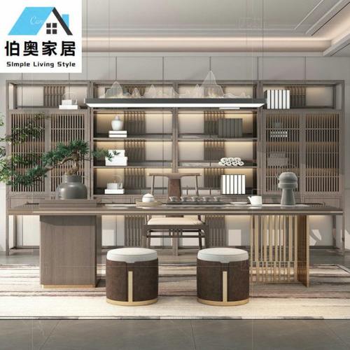 新中式泡茶台轻奢茶桌椅组合实木阳台茶几办公室茶桌茶具桌子一体