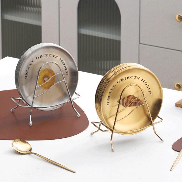 ZJ05奶油风不锈钢吐骨碟餐盘桌面家用小碟子餐桌骨头渣盘圆形,厨房/烹饪用具,配菜/备菜盘,淘宝优惠券,粉丝福利购,淘宝优惠卷