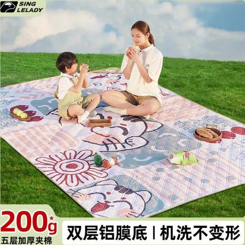 防潮垫户外露营加厚野餐垫可折叠坐垫帐篷内垫便携地垫音乐节垫子