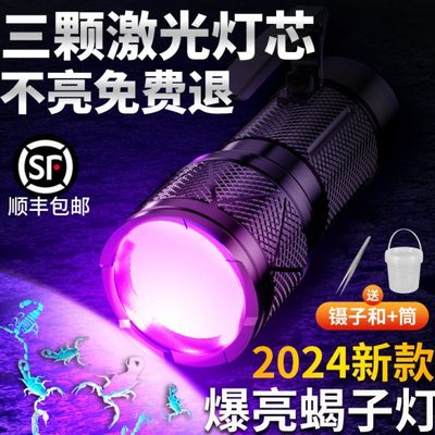 超亮蝎子灯2024新款强光紫光灯蝎子灯专用强光款超长续航大功率型