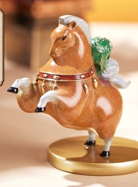 朱炳仁铜 马上有财马摆件家居办公室桌面装饰品开业节日礼物