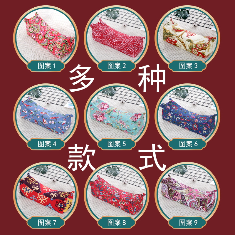 枕头荞麦壳枕护颈椎助睡眠纯棉老粗布乔麦老虎虎头枕枕芯单人枕头