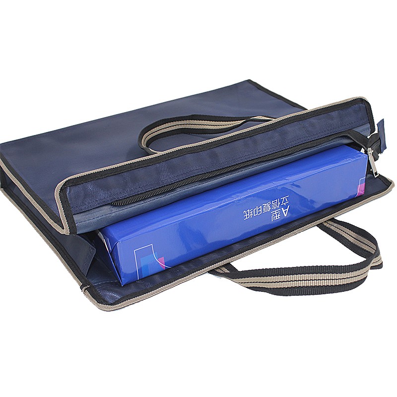 雅梓手提文件袋A4商务会议公文包办公出差 定制印刷企业logo帆布