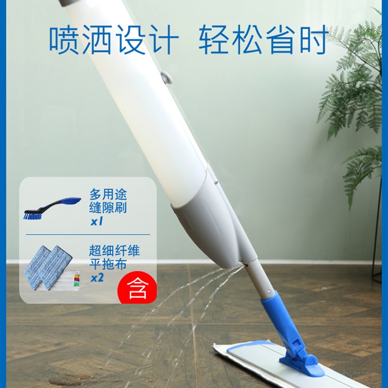 意大利CT施达懒人尘推平板商场木地板一拖净铝板家用喷水地拖把