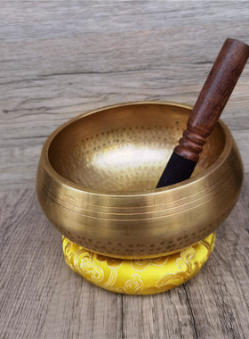 尼泊尔手工铜磬瑜伽冥想音疗佛音钵碗静心减压采耳梵音钵盂铜颂钵