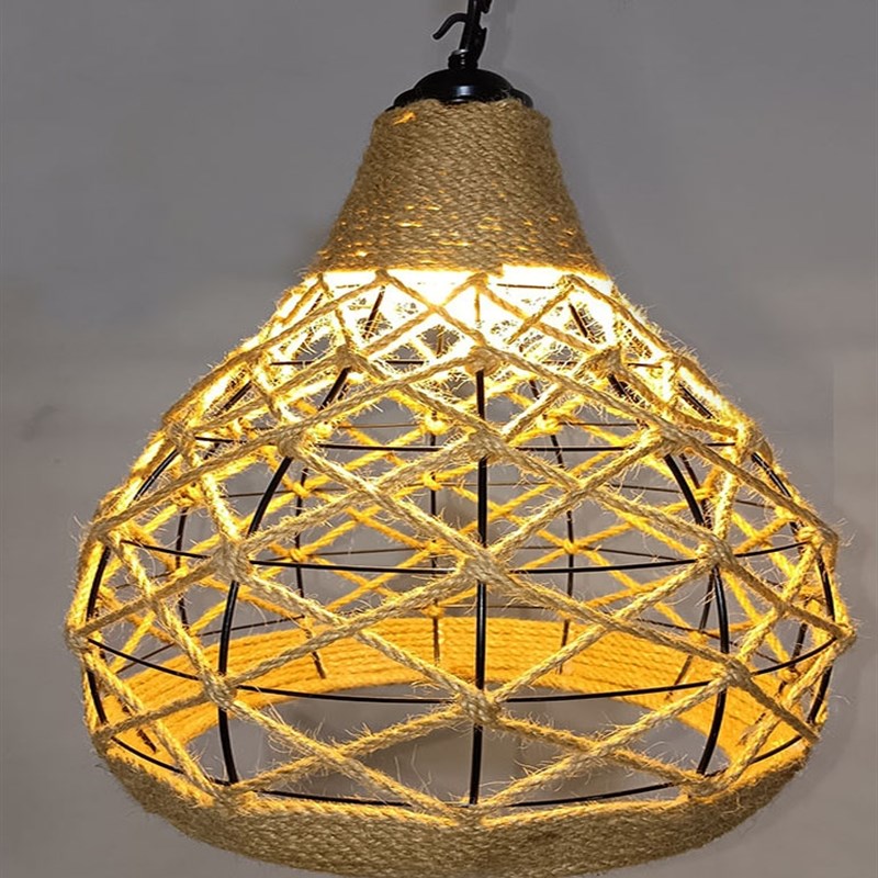 麻绳吊灯美式乡村西餐厅服装店餐饮咖啡店清吧酒吧吧台酒店吊灯