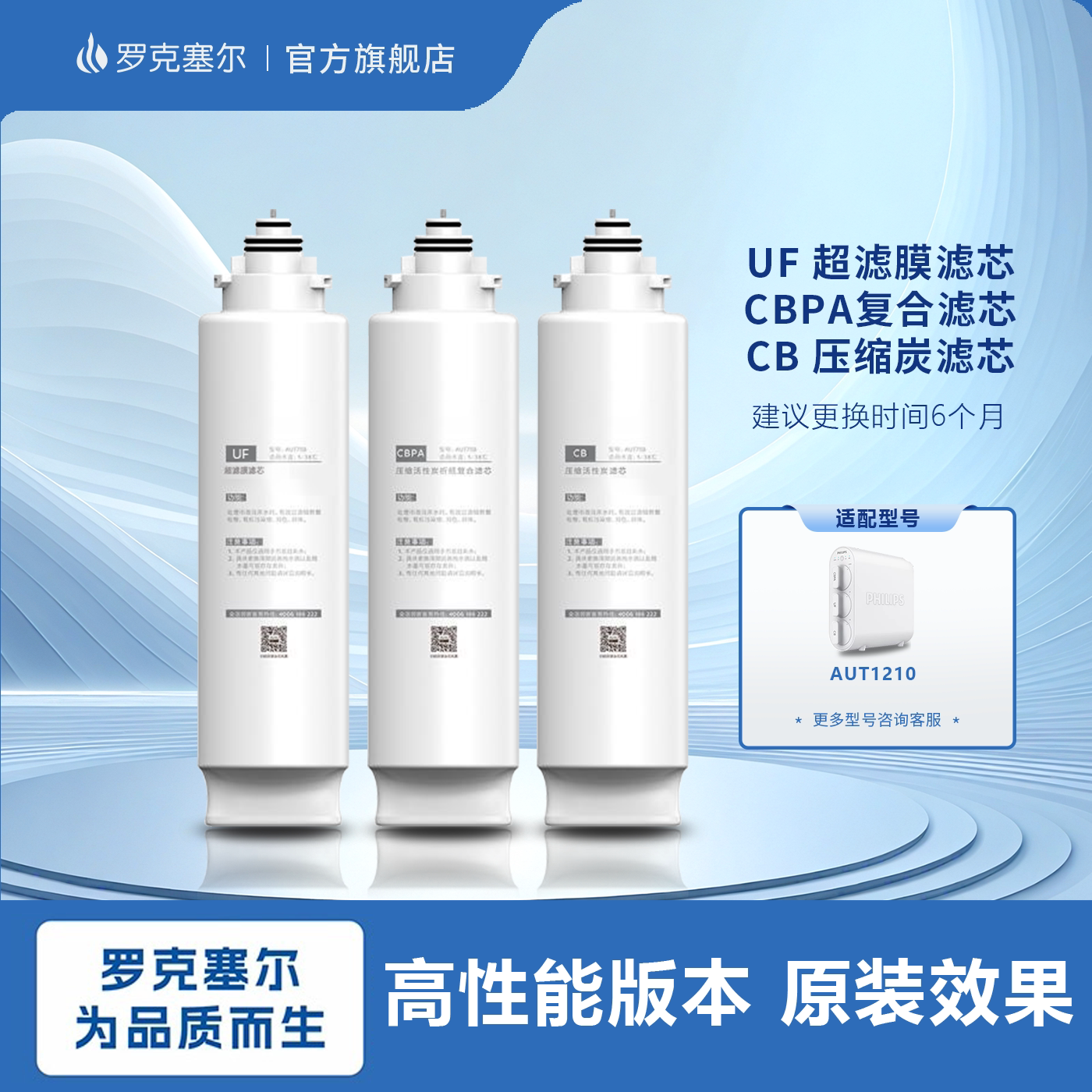 适配飞利浦净水器AUT1210滤芯AUT718AUT719AUT727超滤厨下净水机
