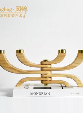 可调角度烛台轻奢风玄关客厅餐厅电视柜样板房装饰创意摆件