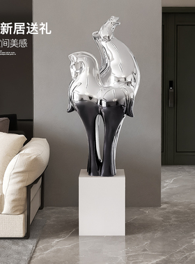 创意马到成功大型客厅落地摆件装饰电视柜沙发旁高级感乔迁礼物