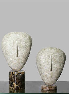 铸铁面具雕塑摆件抽象摆件展示柜电视柜样板房售楼处家居软装摆设