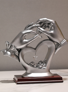 结婚礼物创意电视柜摆件家居客厅酒柜装饰闺蜜新婚纪念品执子之手