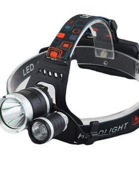 强光感应T6户外远射变焦大功率矿灯LED充电夜钓鱼灯三核飞机头灯