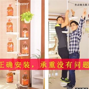 顶天立地花架悬挂式 阳台转角落地家用室内多层省空间大绿萝花架子