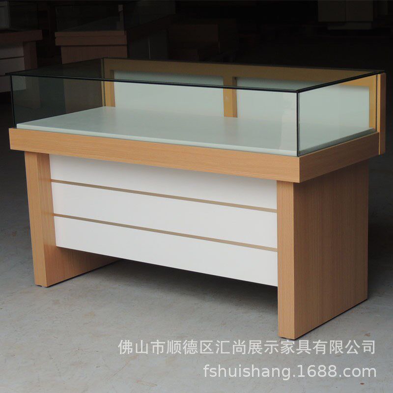 新款烤漆眼镜柜木质玻璃眼镜柜台珠宝不锈钢展示陈列柜子现货