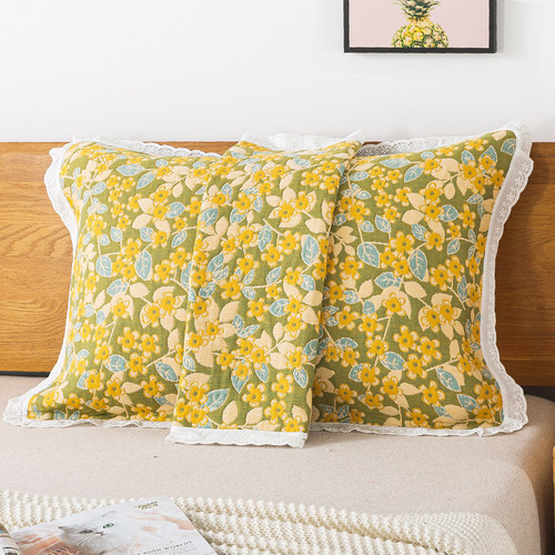 枕巾纯棉2022新款高档一对装男生防螨抗菌防水防头油单人枕头垫巾