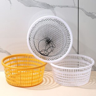 塑料运输带网加厚圆形蔬菜筐海鲜螃蟹小龙虾水产周转箩筐收纳筐子