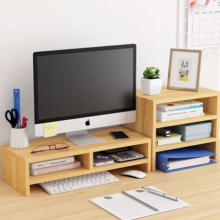 台式电脑显示器增高架桌面笔记本收纳显示屏增高架办公桌上置物架