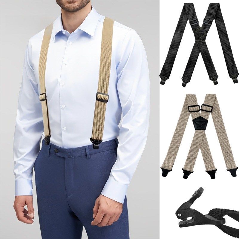 英伦男士背带夹滑雪吊裤带X形4夹松紧肩带老人胖人裤子防掉带加长,服饰配件/皮带/帽子/围巾,腰带/皮带/腰链,淘宝优惠券,粉丝福利购,淘宝优惠卷