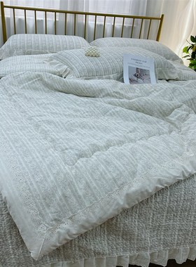 2024新款空调被全棉纯棉可机洗四件套带夏凉被夏款床盖款四季通用
