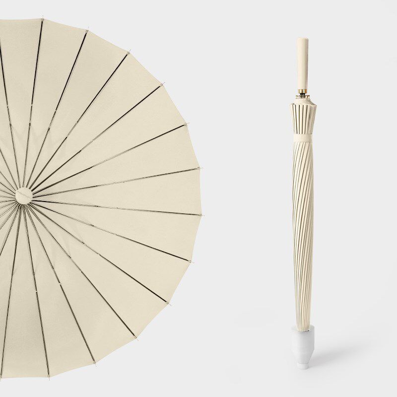 24骨直杆伞防爆抗风长柄晴雨伞贴加logo广告伞糖果色超大双人纯色