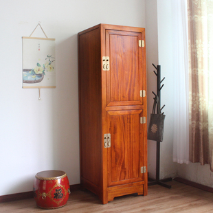 简易实木衣柜单门60cm宽多功能小户型窄儿童独柜子收纳储物橱卧室