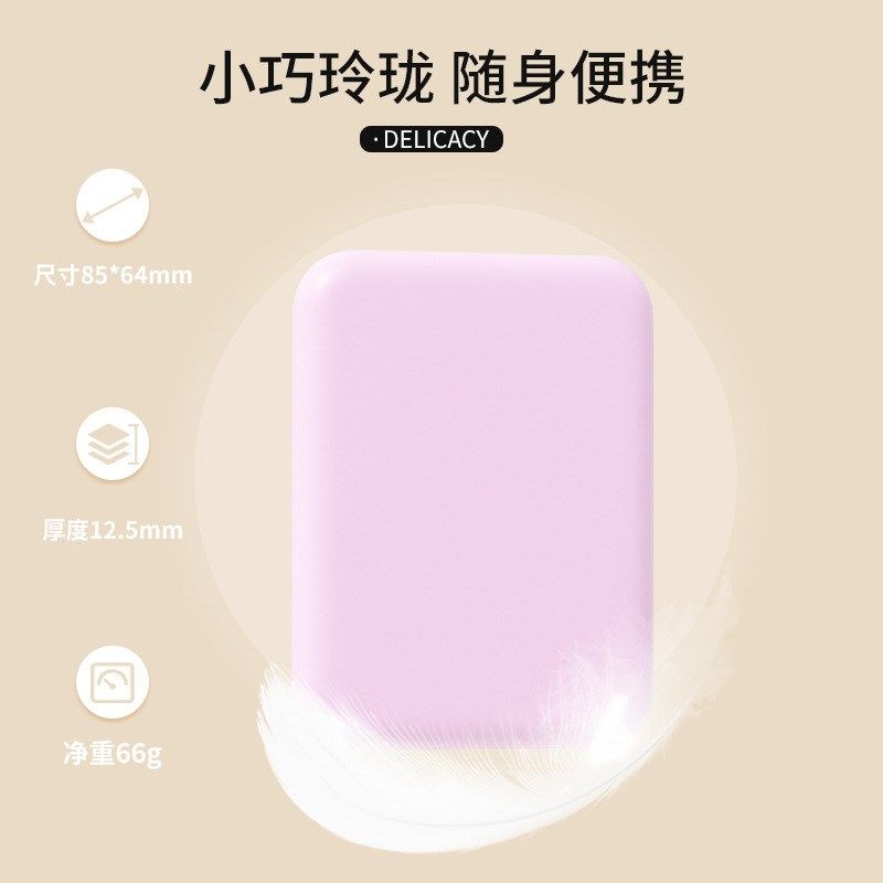 随身折叠化妆镜方形带灯小镜子折叠镜翻盖双面3倍放大梳妆镜