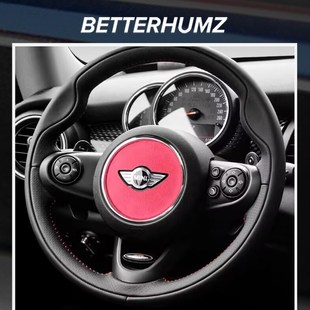 适用宝马mini方向盘贴装饰迷你cooper内饰改装F56F55F60车标贴纸