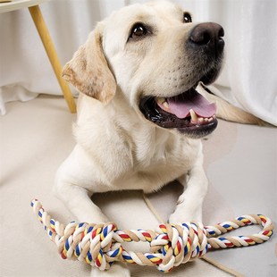 大型犬宠物用品狗狗棉绳玩具大号磨牙交互耐咬拔河绳结拉布拉多