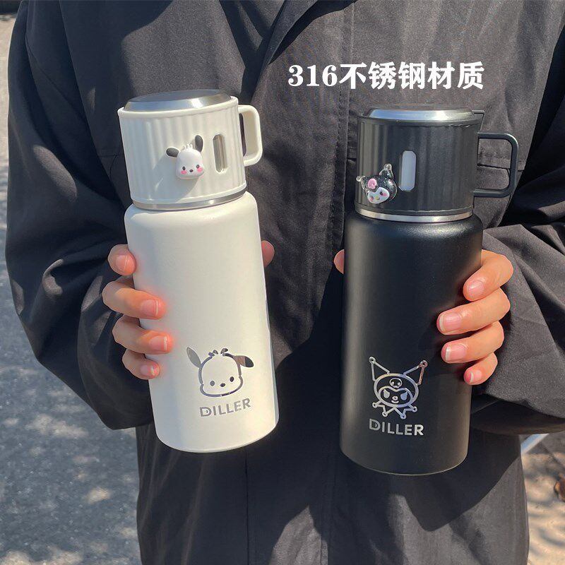 保温杯男女高颜值学生便携泡茶316不锈钢大容量简约2024新款水杯