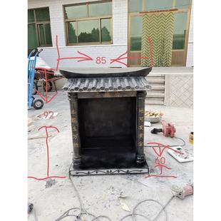 天然石雕土地庙大理石青石山神庙大理石雕刻祭祀供奉祠堂寺庙摆件