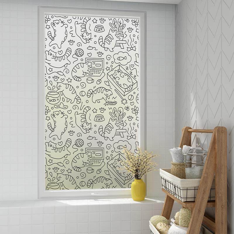 玻璃膜透光不透人防窥卫生间窗户贴纸防走光厕所浴室隐私静电贴,家居饰品,玻璃膜/贴,淘宝优惠券,粉丝福利购,淘宝优惠卷