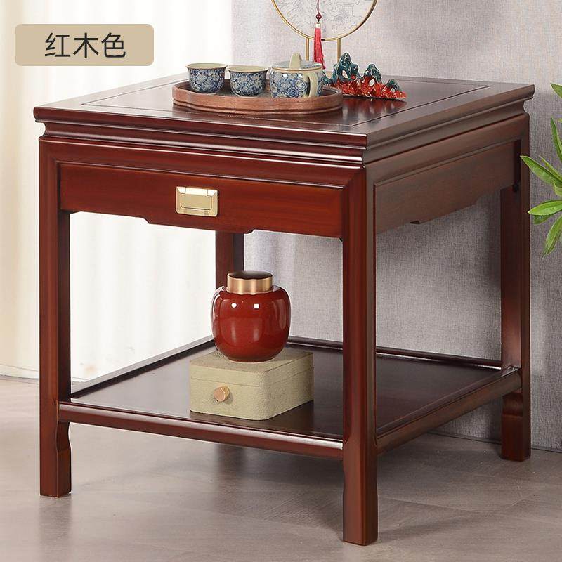 花梨色中式实木茶几沙发边几角几茶桌小桌方桌鱼缸架奇石架子花架