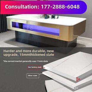 专用酒吧发光大理石岩板玻璃不锈钢包厢桌子现代轻奢定制ktv茶几