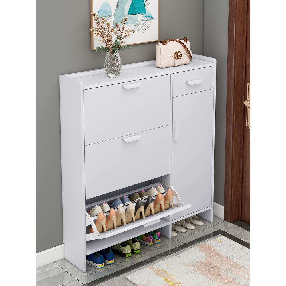 鞋柜超薄17cm经济型家用门口简约现代多功能窄收纳柜翻斗式小鞋架