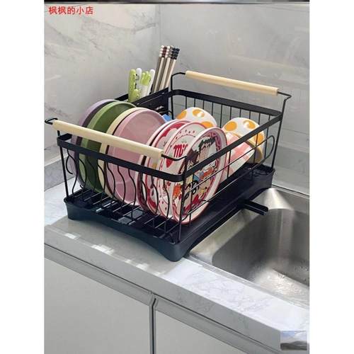 厨房沥水碗架家用不生锈碗筷整理落地架碗碟收纳架手提水槽置物架