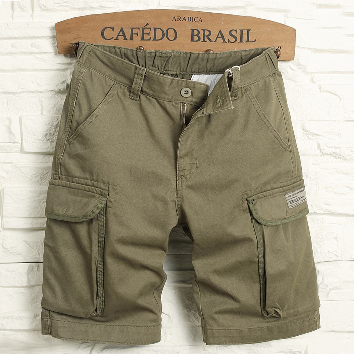 美式复古工装裤男夏季新款宽松直筒休闲长裤子男士百搭潮流五分裤