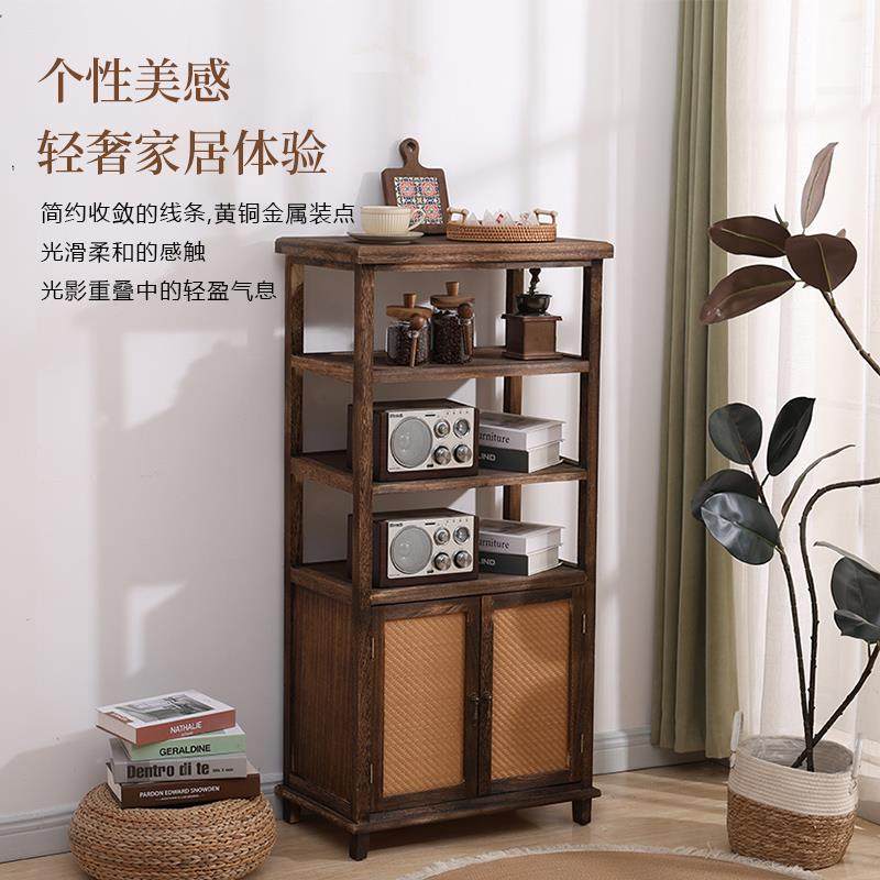 新中式置物架实木斗柜客厅餐柜复古茶室装饰柜多层阳台书柜,住宅家具,斗柜,淘宝优惠券,粉丝福利购,淘宝优惠卷