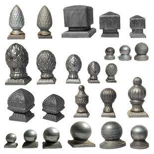 铝艺铁艺配件大全镀锌方管盖帽柱头盖帽栏杆扶手圆管方管装饰盖