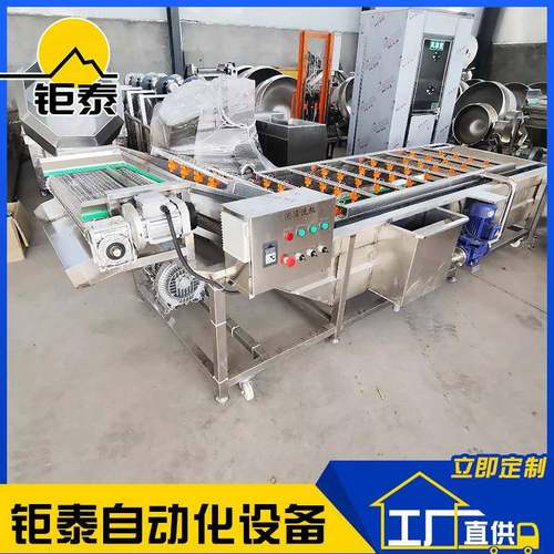 气泡喷淋不锈钢设备豆角毛豆翻浪式气泡清洗机大枣洗菜设备